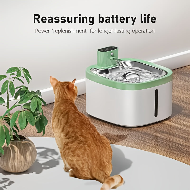 Pet Food Dispenser Bowl Automatic Pet Water Fountain with Water Level Window