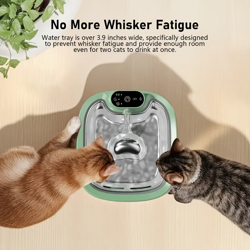 Pet Food Dispenser Bowl Automatic Pet Water Fountain with Water Level Window