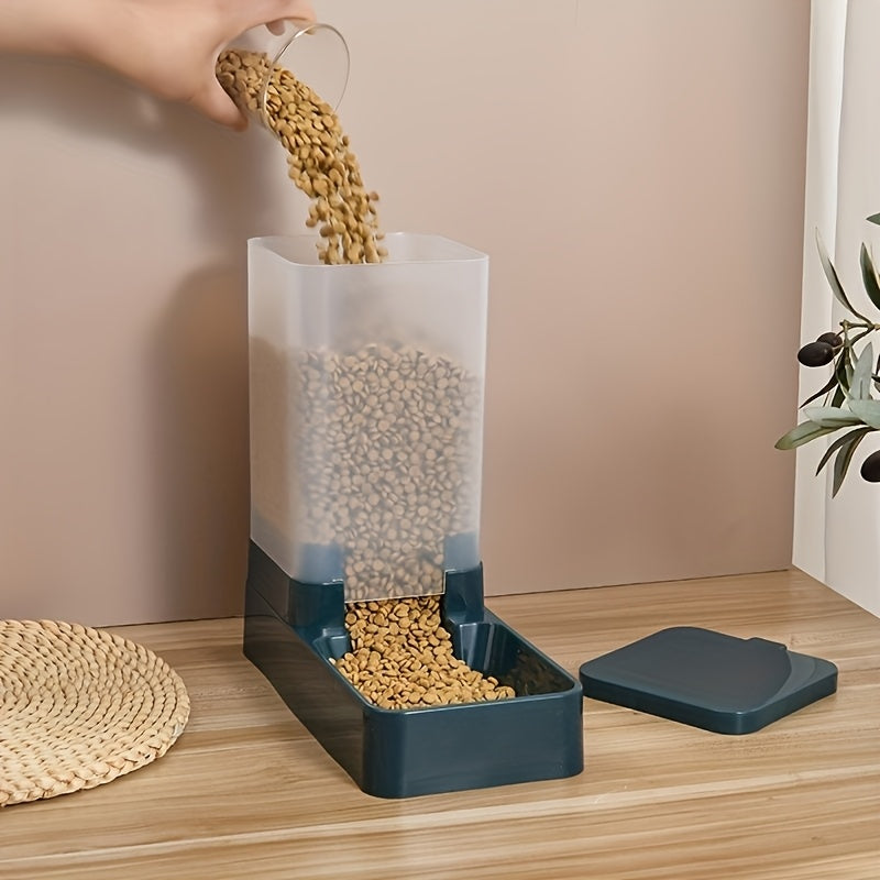 2pcs Multicolor Automatic Cat Feeder and Water Dispenser Set