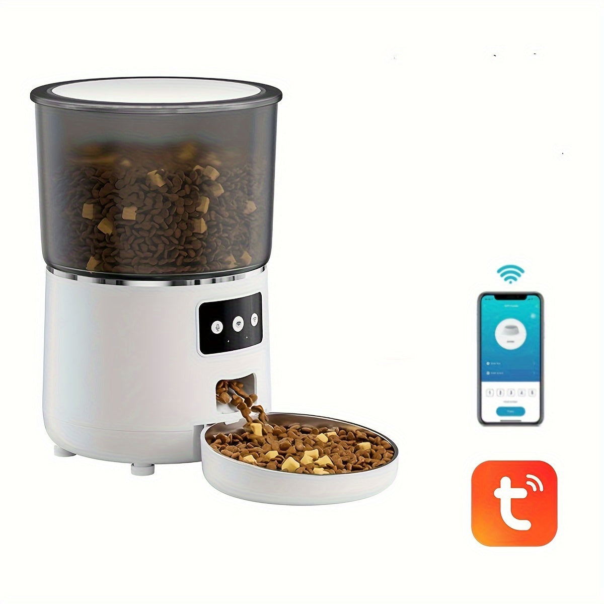 NPET Automatic Pet Feeder 1.06gal Large Capacity Timed Distribute Food Cat