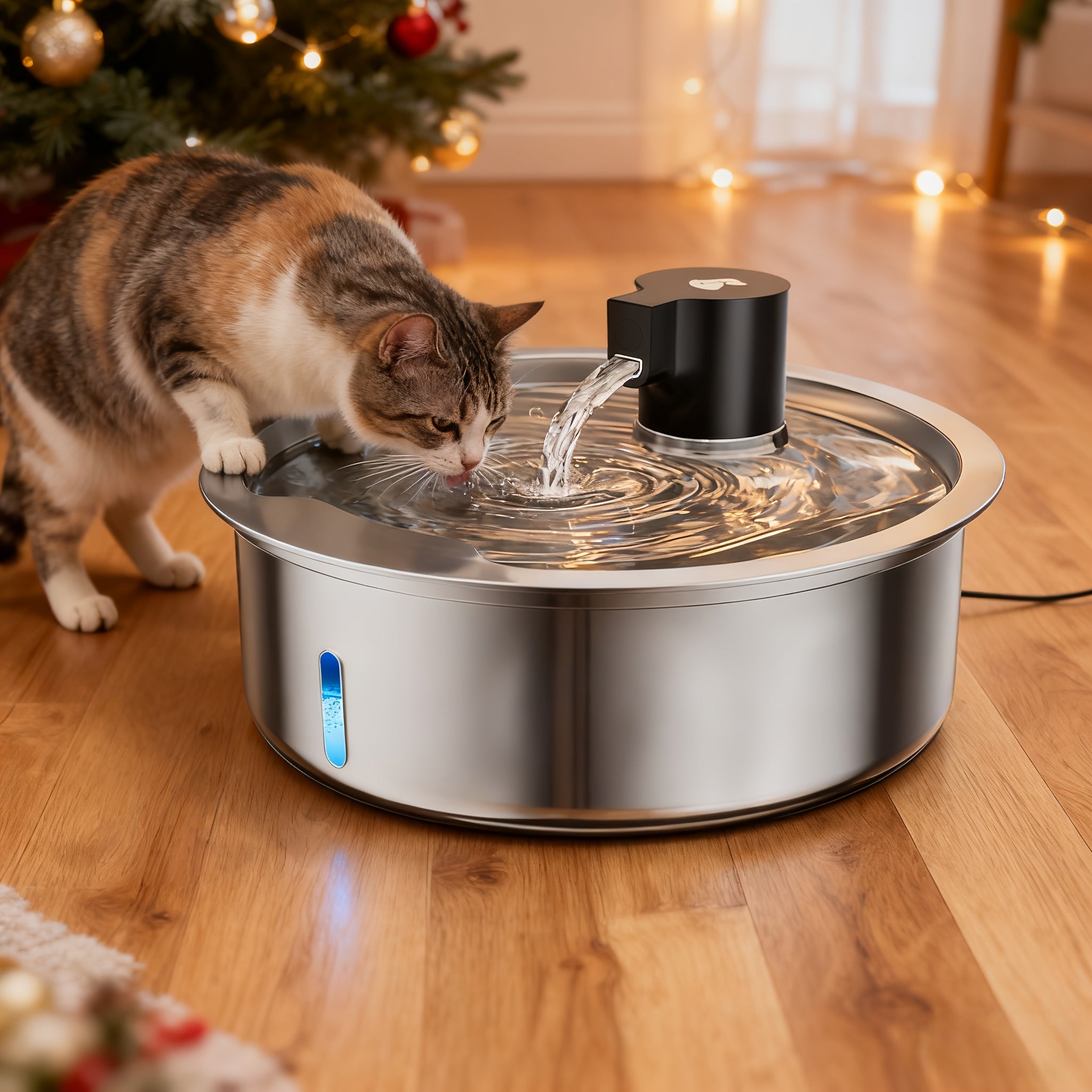 8L\u002F272oz Stainless Steel Pet Water Dispenser | Includes 3