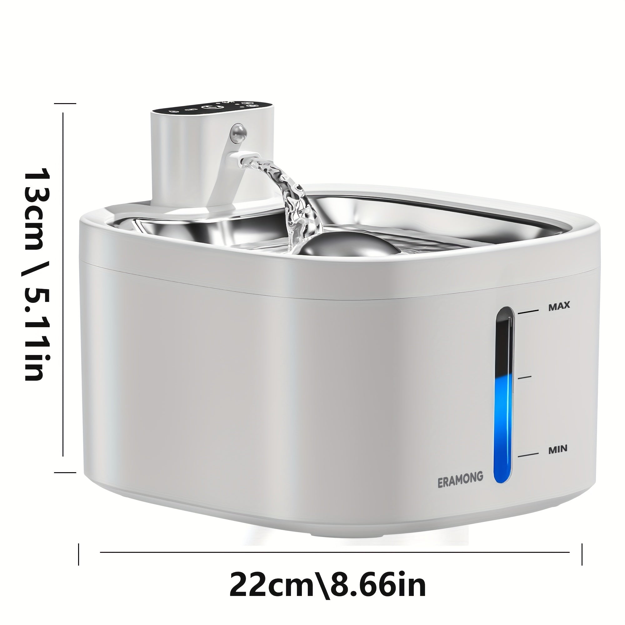 Pet Food Dispenser Bowl Automatic Pet Water Fountain with Water Level Window