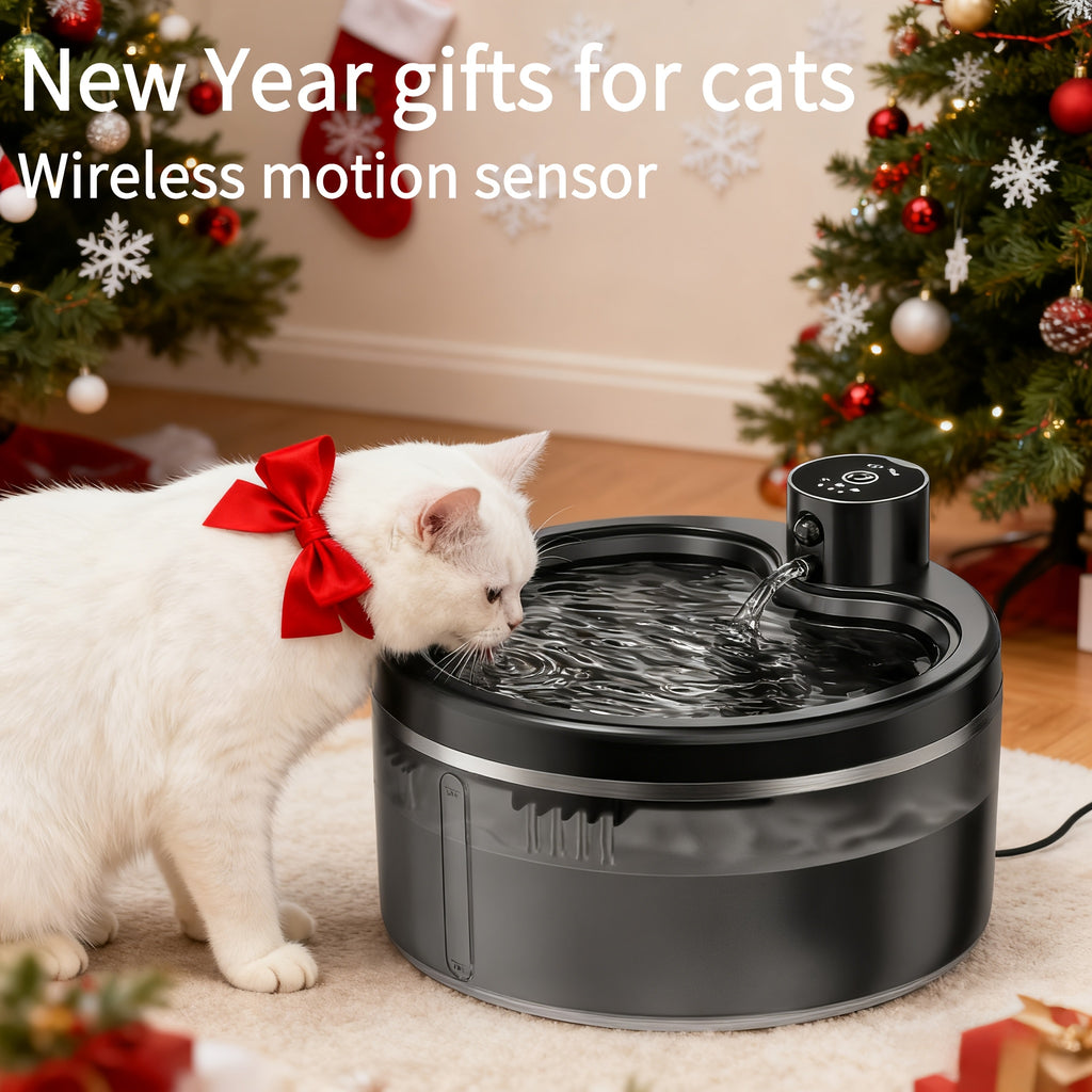 3L Wireless Cat Water Dispenser • Motion Sensor • USB Rechargeable • Large Capacity • Suitable for Indoor