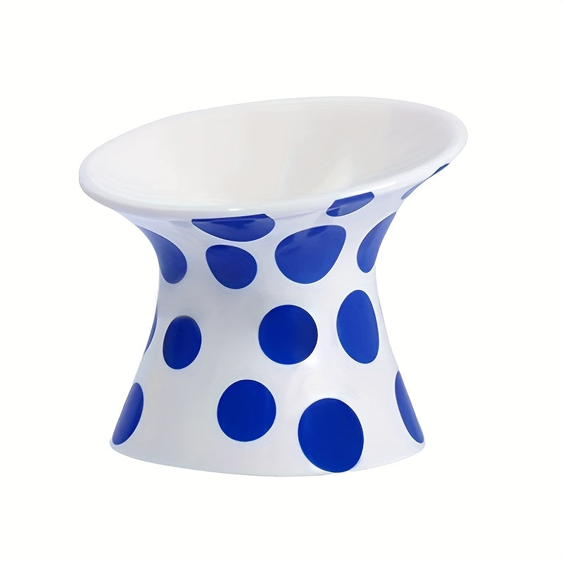 Elevated Cat Bowl, Ceramic Inclined Pet Food Bowl Water Bowl, Cat Feeder Bowl, Reduces Neck Strain