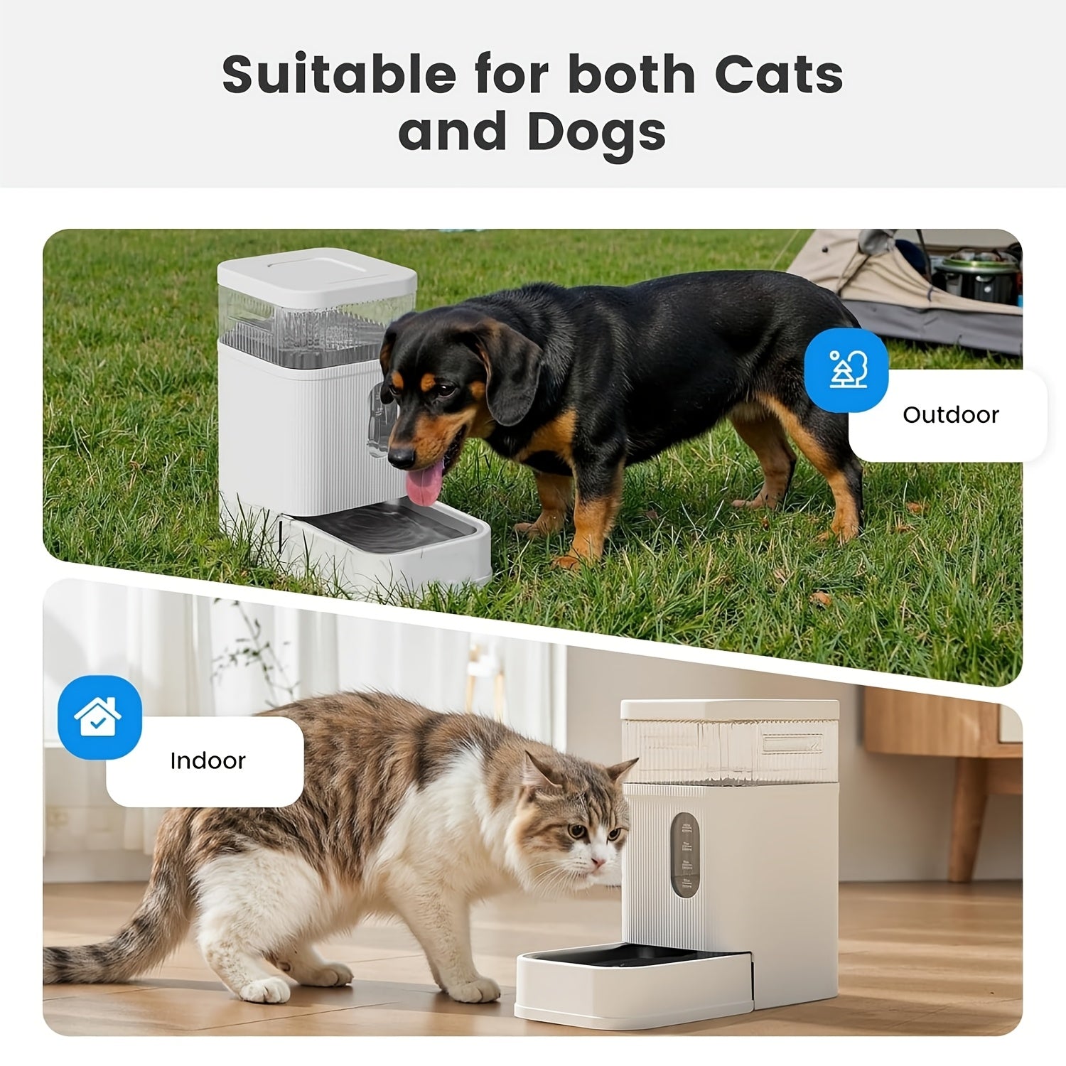 Nomipaw Automatic Dog Water Dispenser 2.25gal Gravity Waterer No Battery No Power