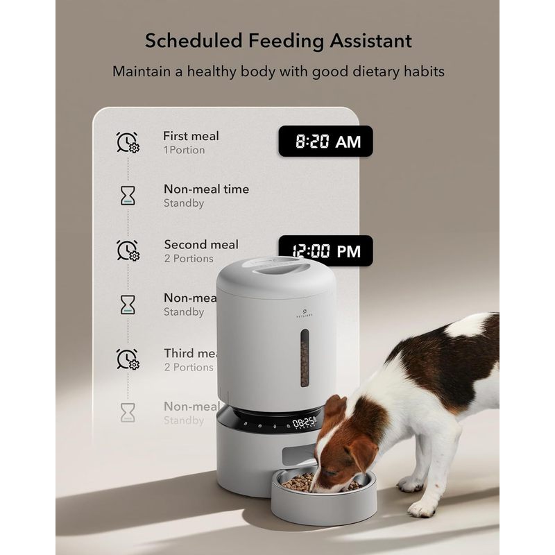 Petlibro PL-AF006-01W Granary 5L Automatic Pet Feeder, Single Tray, White - Certified Refurbished