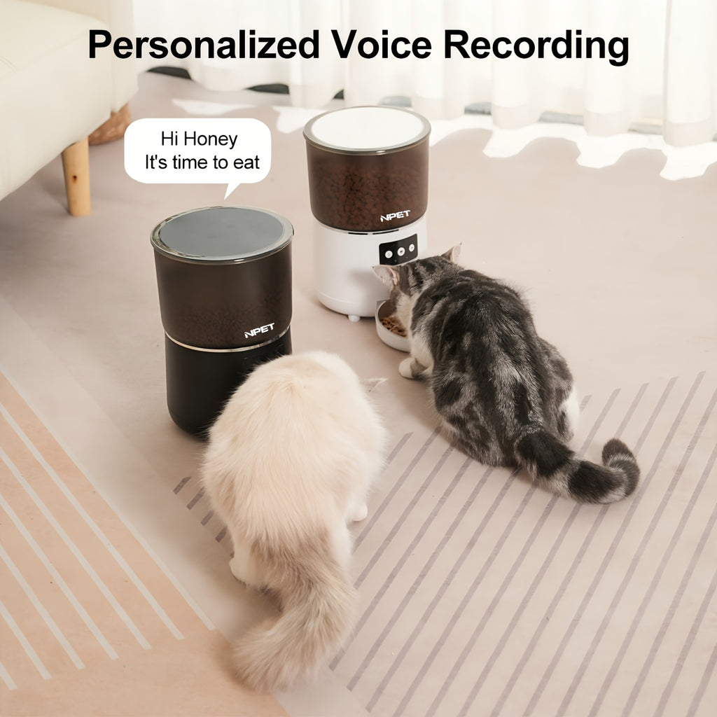 NPET Automatic Pet Feeder 1.06gal Large Capacity Timed Distribute Food Cat