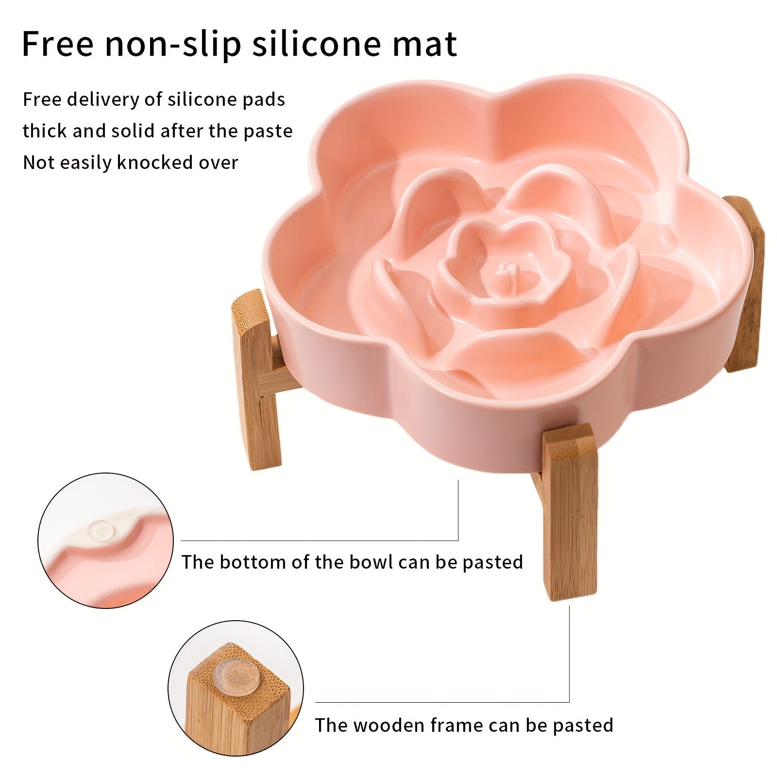 Porcelain Slow Food Bowl Dog Bowl Anti-Choking Medium and Large Dogs Dog Food Basin Cat Bowl