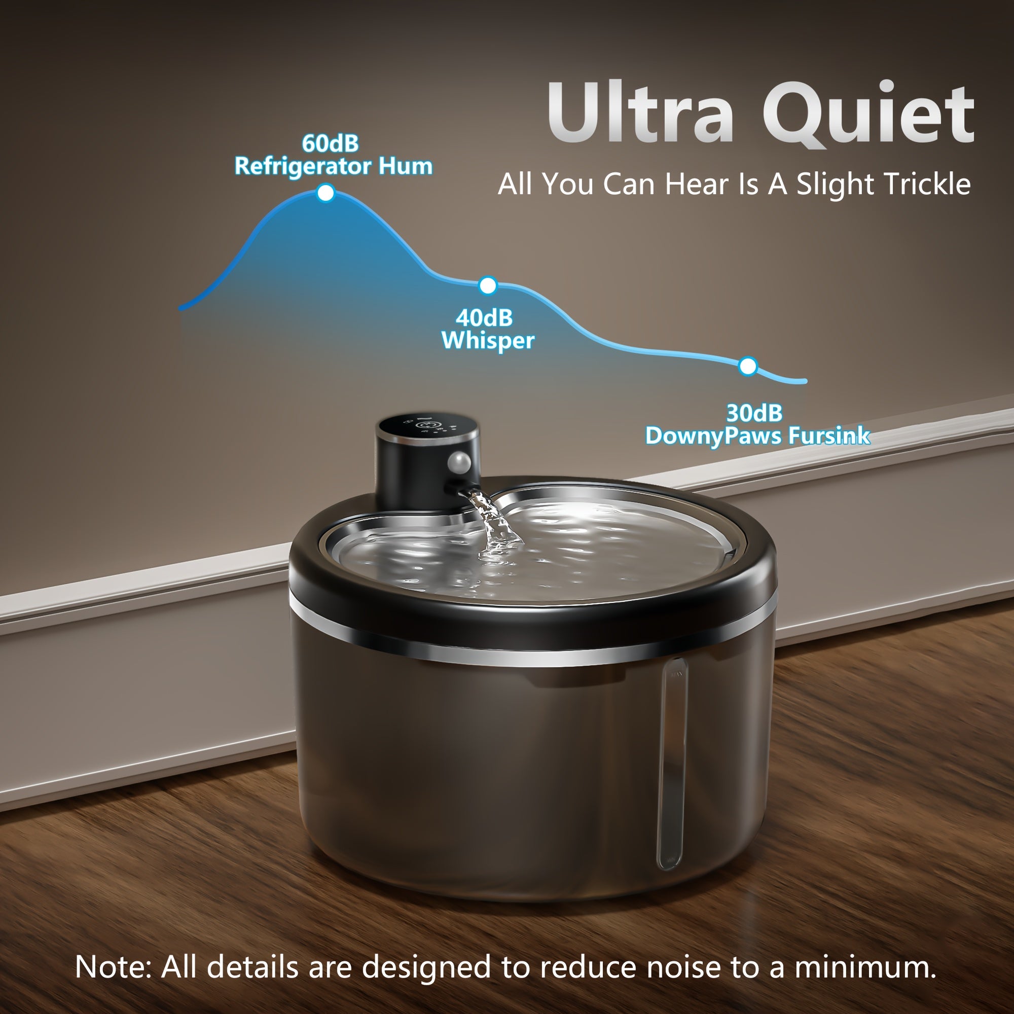 3L Wireless Cat Water Dispenser • Motion Sensor • USB Rechargeable • Large Capacity • Suitable for Indoor