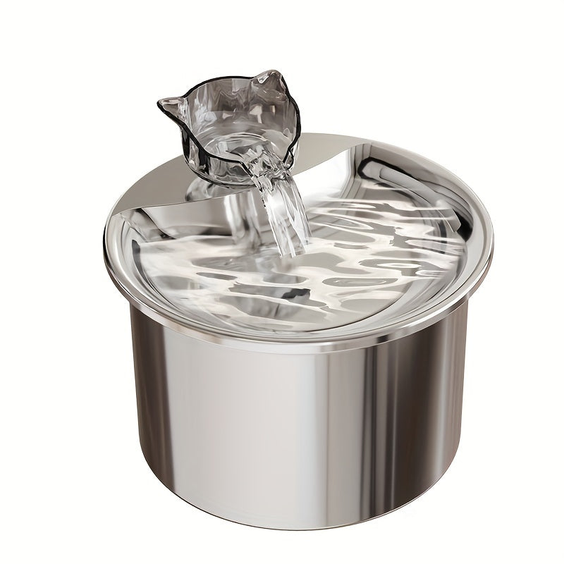 2L Stainless Steel Smart Water Dispenser for Pets • Automatic Water Feeder for Cats And Dogs • Without Battery