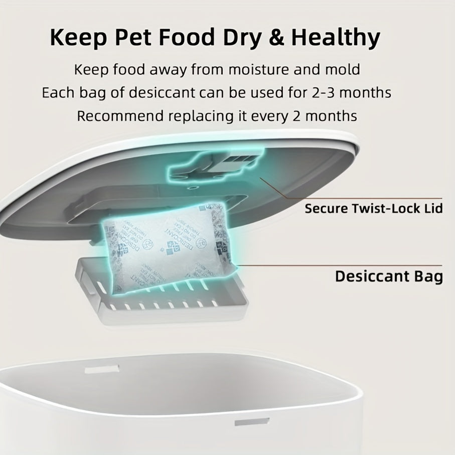 A 1.06gal High-Definition Pet Feeder Featuring Adjustable Cameras for Both High And Low Angles