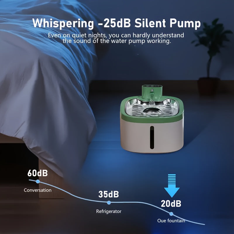 Pet Food Dispenser Bowl Automatic Pet Water Fountain with Water Level Window