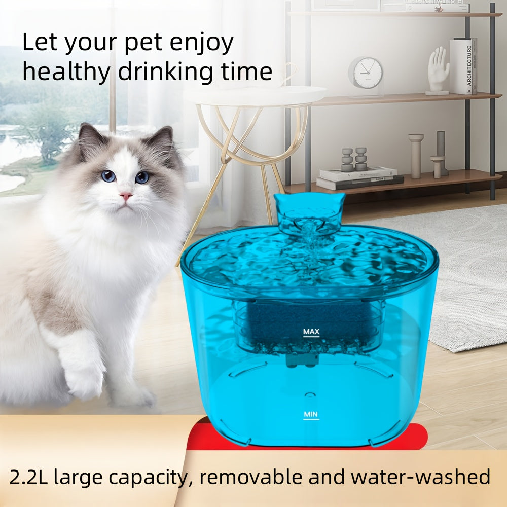 Automatic Pet Fountain 2.2L Automatic Pet Water Fountain | 74.39oz Cat Dog Bowl
