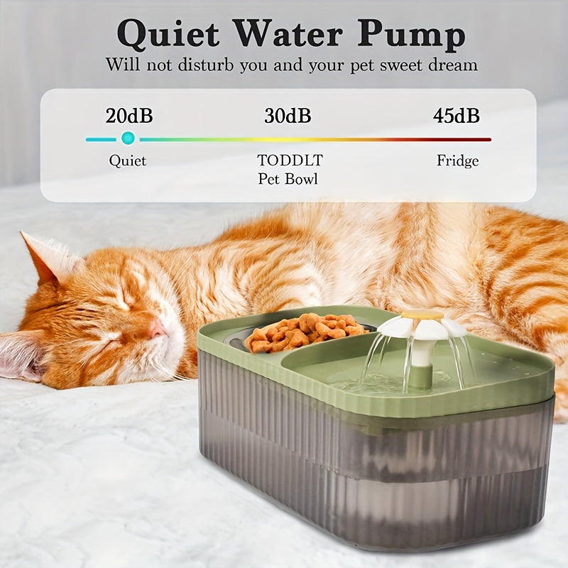 Cat Fountain\u002F1 Water Dispenser with Stainless Steel Bowl\u002F3L Automatic Pet Waterer