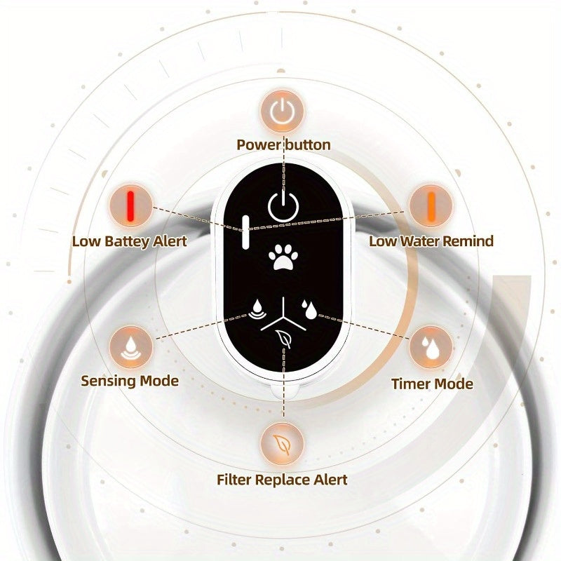 Automatic Ceramic Cat & Dog Water Fountain with Ultra-Quiet Pump