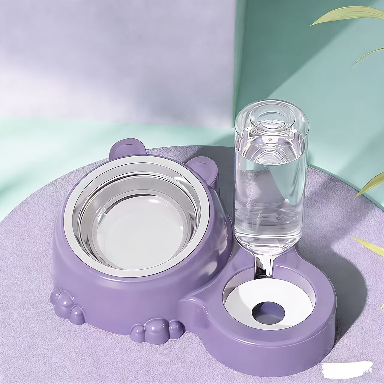 1pc Custom Pet Feeding Bowl | Stainless Steel and PP Material, Anti-Spill