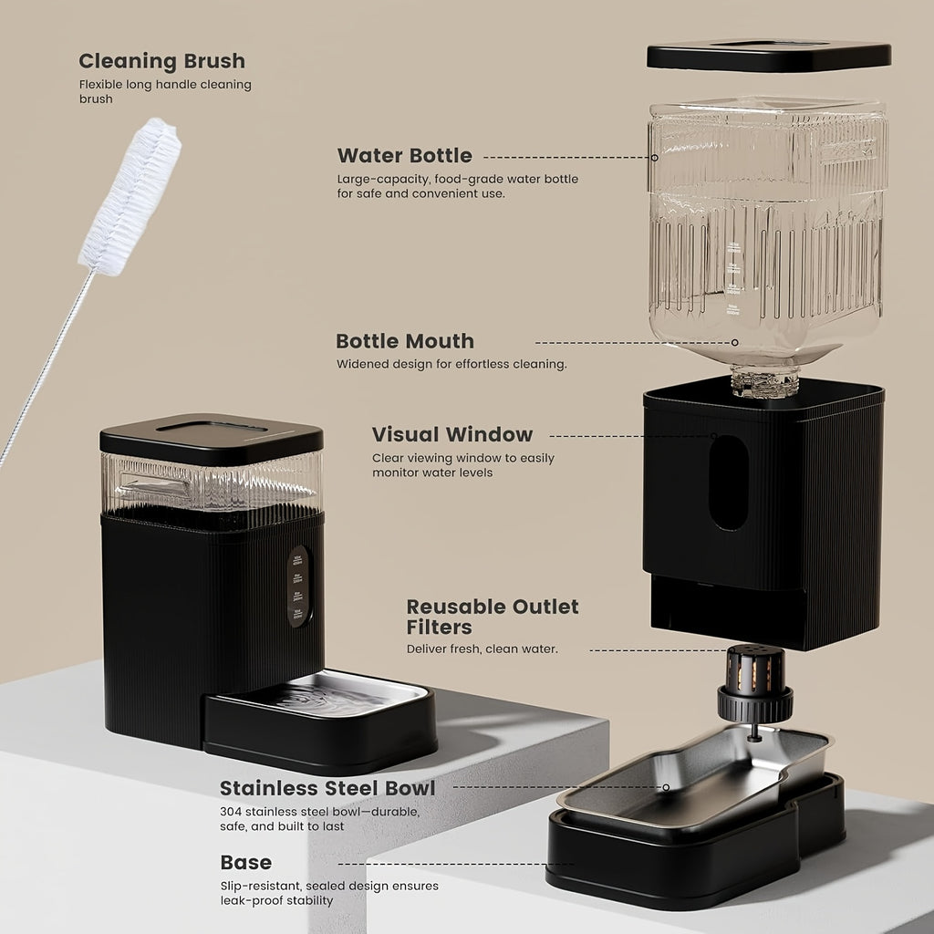 Nomipaw Automatic Dog Water Dispenser 2.25gal Gravity Waterer No Battery No Power