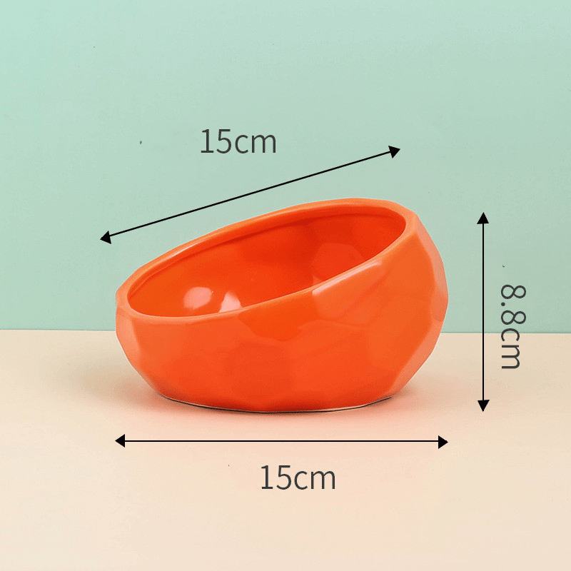 Pet Bowl for Cats and Dogs | Tilted Design Feeder for Comfortable Feeding Experience