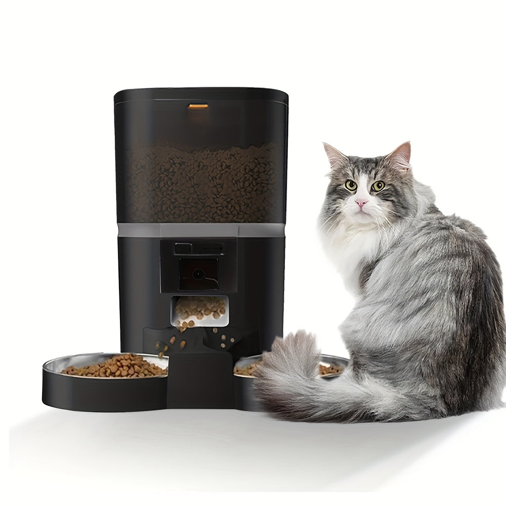 A 1.06gal High-Definition Pet Feeder Featuring Adjustable Cameras for Both High And Low Angles