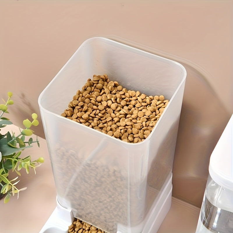 2pcs Multicolor Automatic Cat Feeder and Water Dispenser Set