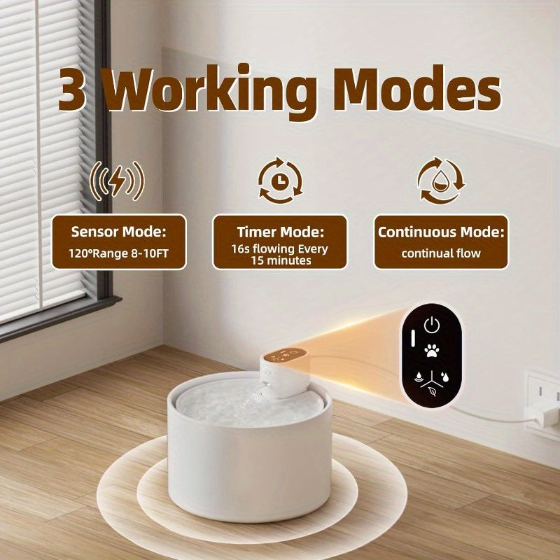 Automatic Ceramic Cat & Dog Water Fountain with Ultra-Quiet Pump