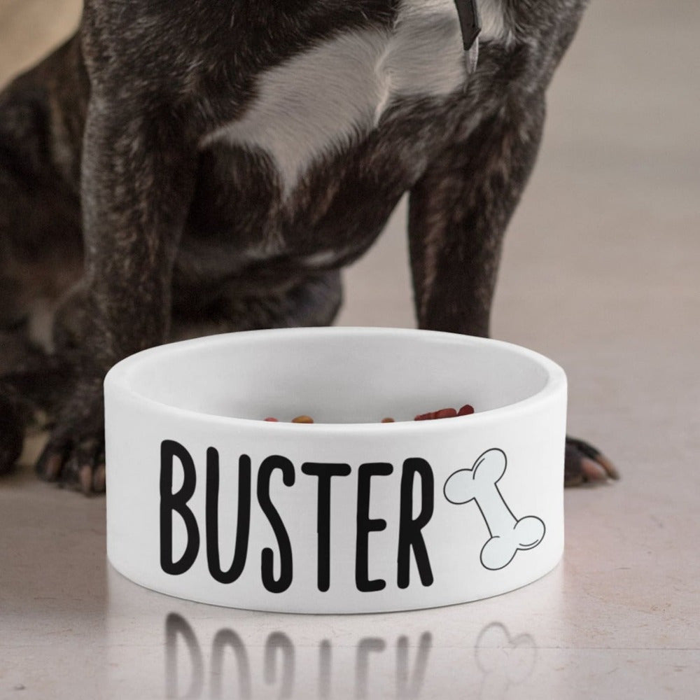 Custom Ceramic Dog Bowl, Personalized Dog Food Bowl with Name, Dog Food \u002F Water Bowls