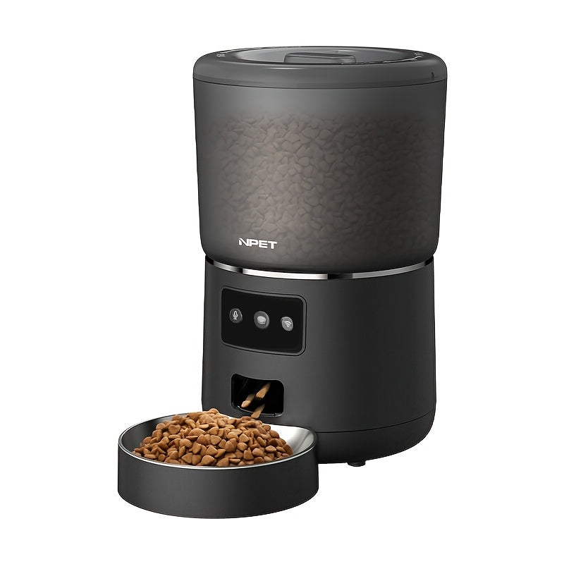 NPET Automatic Pet Feeder 1.06gal Large Capacity Timed Distribute Food Cat